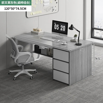 Bedroom Computer Desk Desktop Desk Chair Combination With Drawers Office Desks White Gaming Workstations Escritorio Furniture