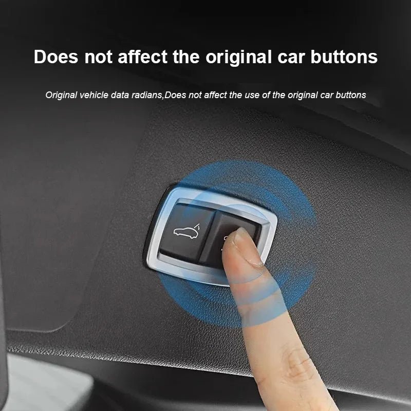 Car Trunk Switch Button Trim Frame Sticker For Porsche Cayenne Macan Panamera 2013 2014-2016 2018 2019 2020 2021 2022 2023 2024