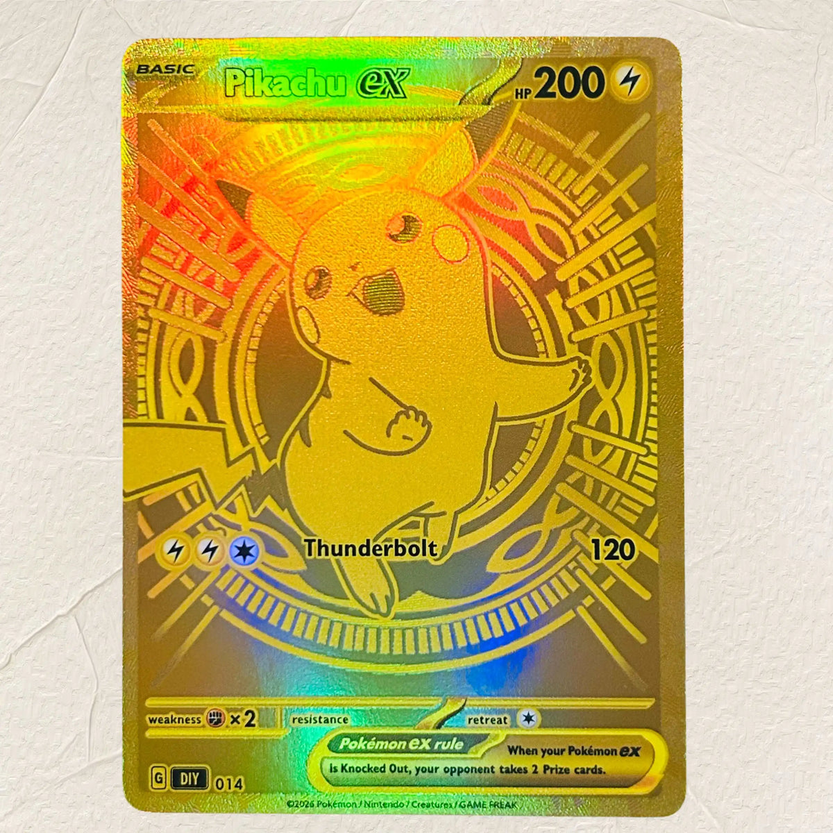 DIY Mew EX 012 Gold Foil Texture Cards English Version Collectible Grade Premium Anime Collection Cards