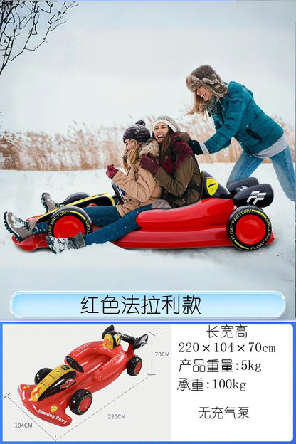 Water Inflatable Sports Car Floating Row Bed Racing Kart Floating Boat Backrest Air Cushion Swimming Pool Party