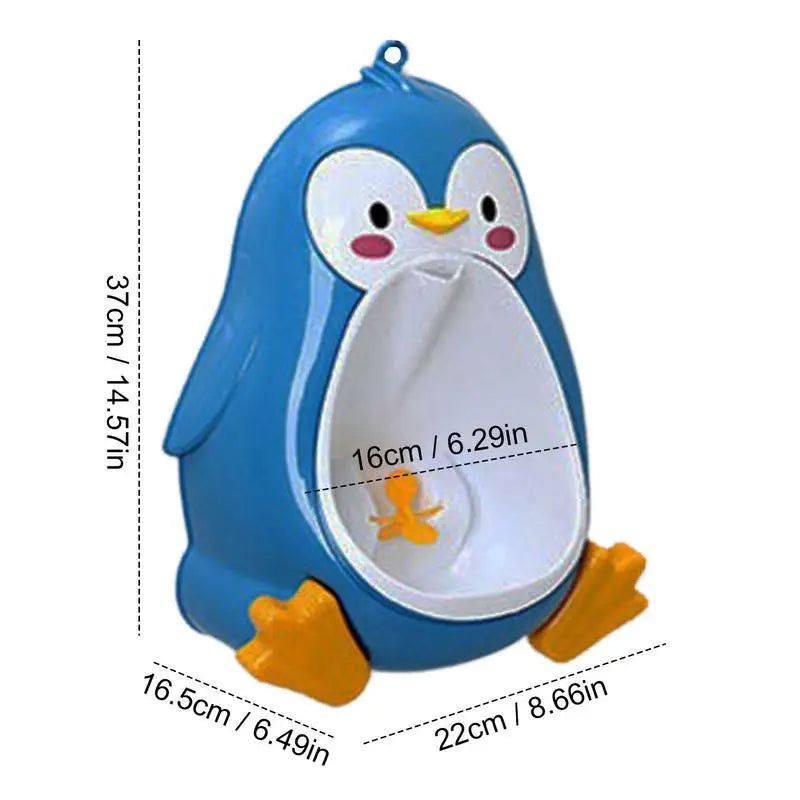 Potty Training Urinal Standing Urinal for Toddler Boys Wall Mounted Penguin-Shaped Toilet Training Pee Stand for Boys Nursery