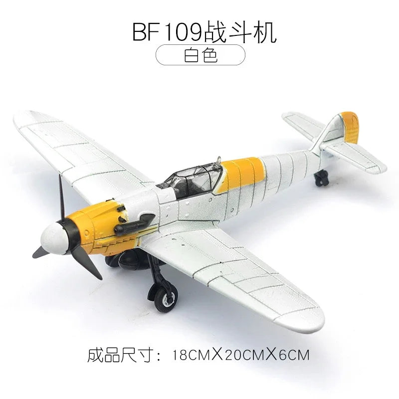 1/48 WWII Fighter Model 4D Assemble Aircraft Plastic DIY Accessories Toy Small Airplane Toy Diy Craft Kits for Adults
