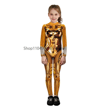 Halloween Cosplay Costume Zombies Skeleton Print Jumpsuit Boys Girls Zentai Suit Xmas Party Clothes Gifts Children Cartoon