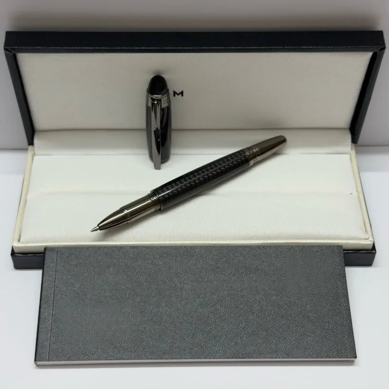 2026 New Classic Business Metal Rollerball Pen, Matte & Gloss Solid Color Grid Texture Luxury Office Signature Writing Pen