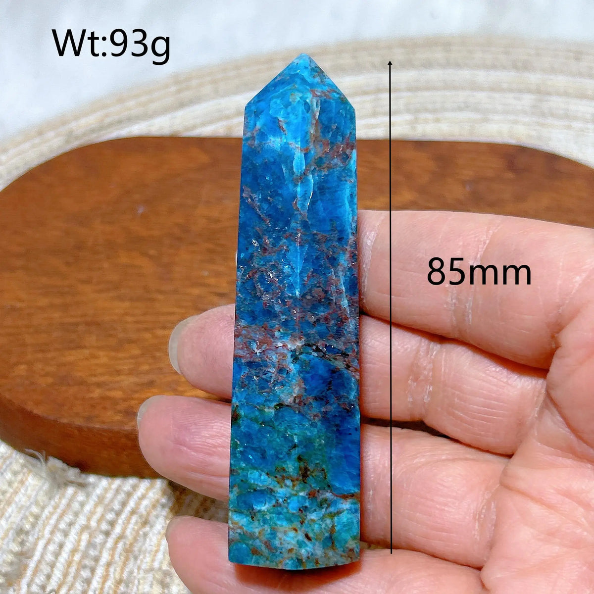 Natural Crystal Blue Flashy Apatite Tower Healing Gemstones High Quality Mineral Reiki Ornament Home Decorations Gift