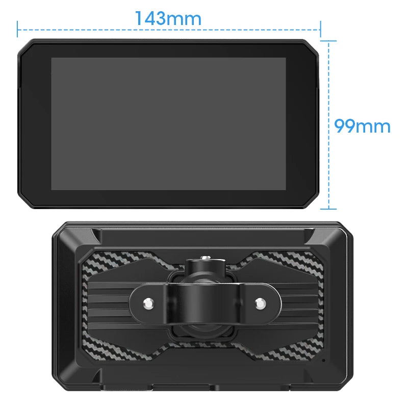 Jansite Dual Bluetooth Motorcycle Carplay Screen Navigation GPS Display IP67 Waterproof Support Helmet Intercom Moto Accessories