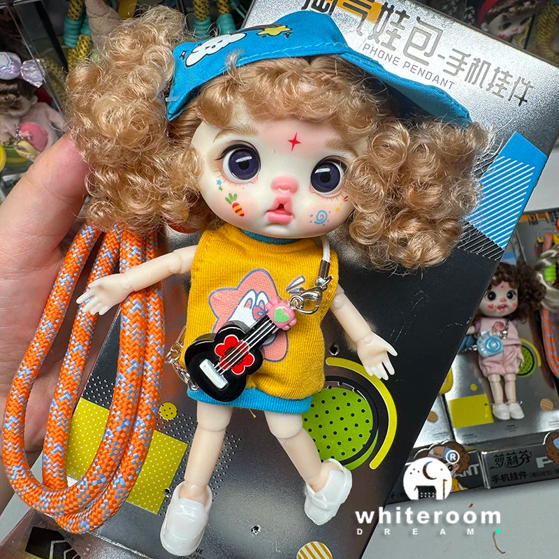 bjd doll Dolls for girls Labbu doll pocket mini blyth girl Doll Barbi cry Baby Rainbow Ball jointed doll Mobile phone Decoration