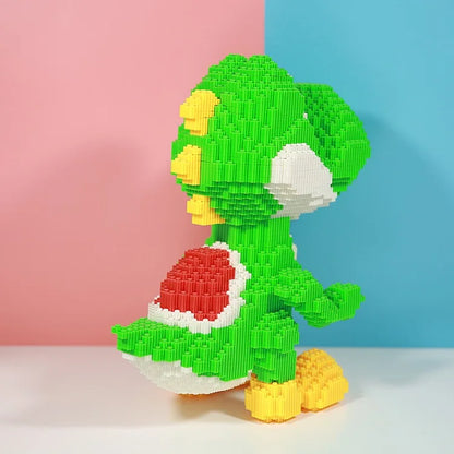 Giant Green Animal Dinosaur Game Character Building Blocks Small Particle Bricks Children's Assembled Building Blocks Toy