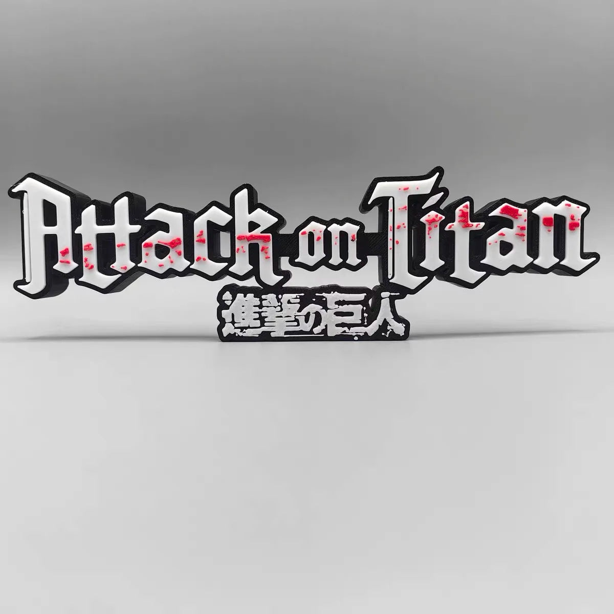 Attack on Titan Logo Stereo Font Stand Sign Ornament