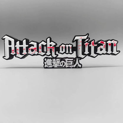 Attack on Titan Logo Stereo Font Stand Sign Ornament