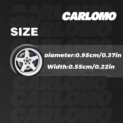 Carlomo S-Class Brand New 1/64 Alloy Wheels Rubber Tires with Brake Disc Assembly Rims for Model Diecast Car for model cars