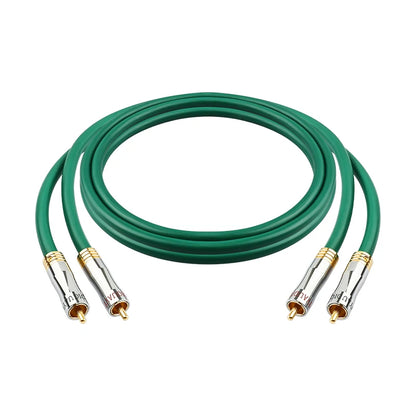 YYAUDIO 4N OFC silver-plated 2RCA to 2RCA interconnect cable amplifier DVD audio cable High-fidelity RCA audio cable pair