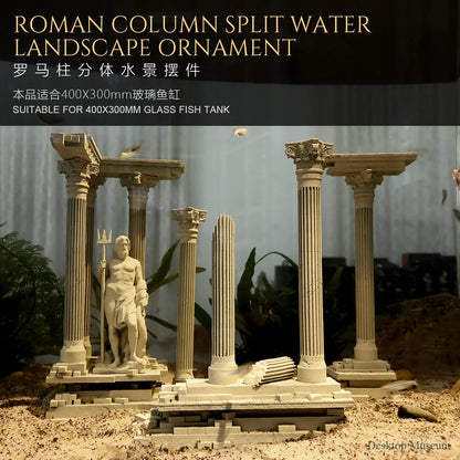 Fish Tank Water Landscape Roman Column Ornament Fish Tank Aquarium Landscape (185mm high) LTCP-407