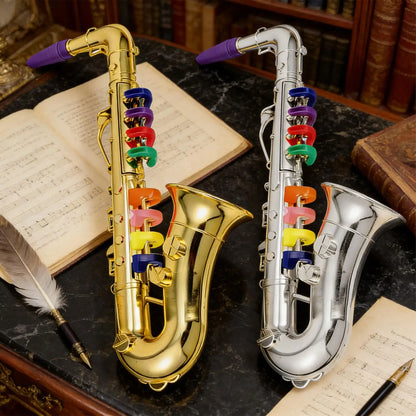 Playable Toy Saxophone Kids Musical Instrument Lightweight Educational Sax for Boys Girls Birthday Party School Performance Gift