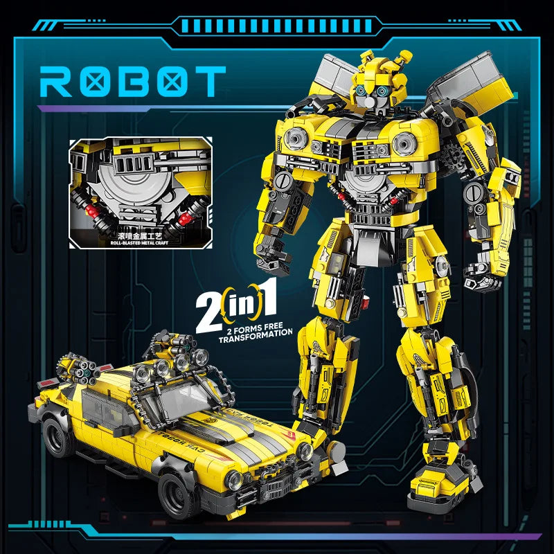 Transformers Deformation building blocks Mecha Car Robot bumble bee