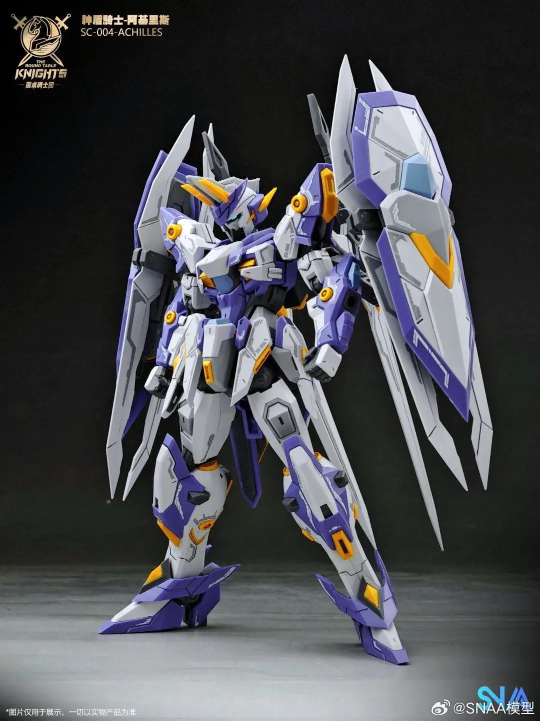 【In Stock】SNAA Round Table Knights Greatsword Tristan Percival Lamorak Gawain 1/144 Plastic Model Kit Action Figure Toy Gift
