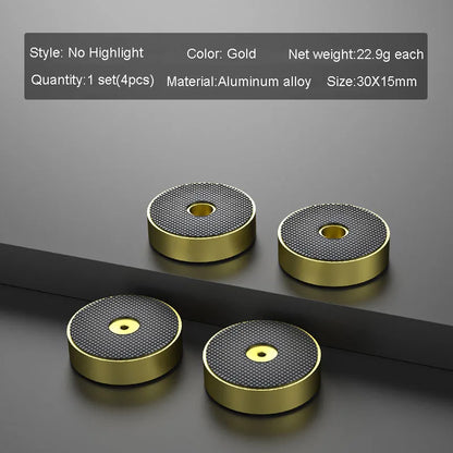 4pcs HiFi Audio Speaker Amplifier CD Player Aluminum Alloy Shock Absorber Foot Pad Damping Feet Chassis Stand Isolation Spike