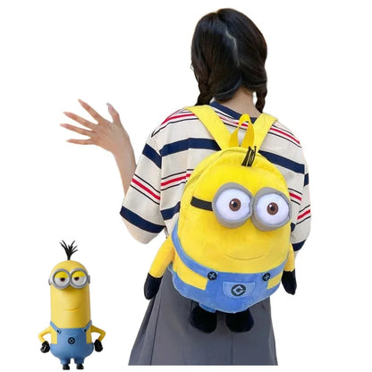 Minions movie anime merchandise cartoon cute plush dolls figurines student storage schoolbag kawaii unisex backpack wholesale