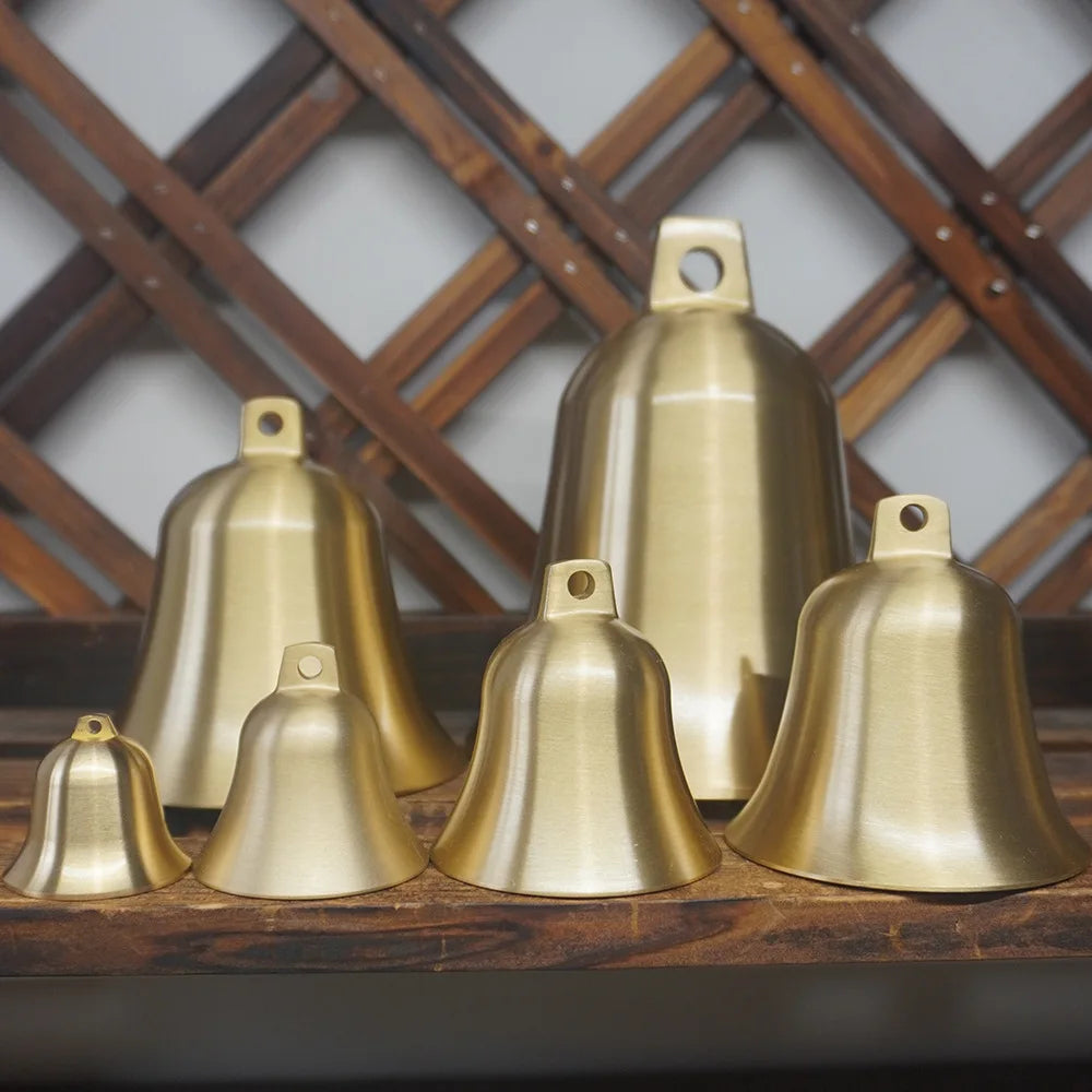 Copper Bell Pure Copper Pendant Buddhist Temple Copper Bell  Brass Door Sound Home Wind Bell Pendant