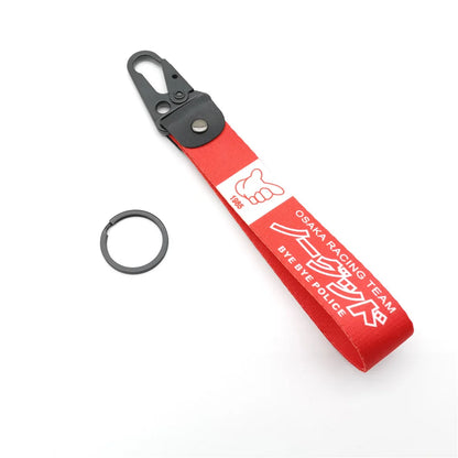 New JDM 1985 No Good Keychain Car Motorcycle Ring Car Japanese Style Key Tag Racing Auto Key Steel Spring Clip Auto Accessories