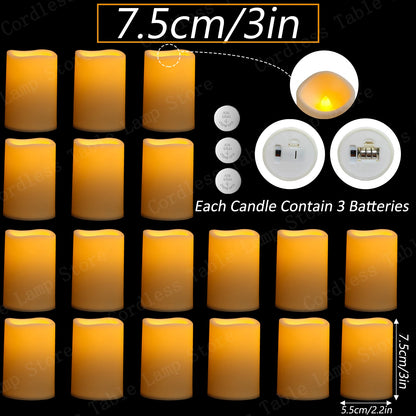 9-300Pcs Led Candles for Wedding Artificial Candle Concert Flameless Candle Battery Operated Pillar Candle for Table Centerpiece