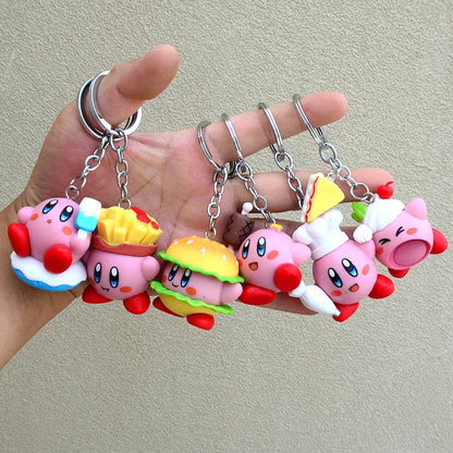 Anime 12 Models Super Cute Kawaii Kirby Figures Keychain Portable Popular Models Anime Perfect Child Gift Toys
