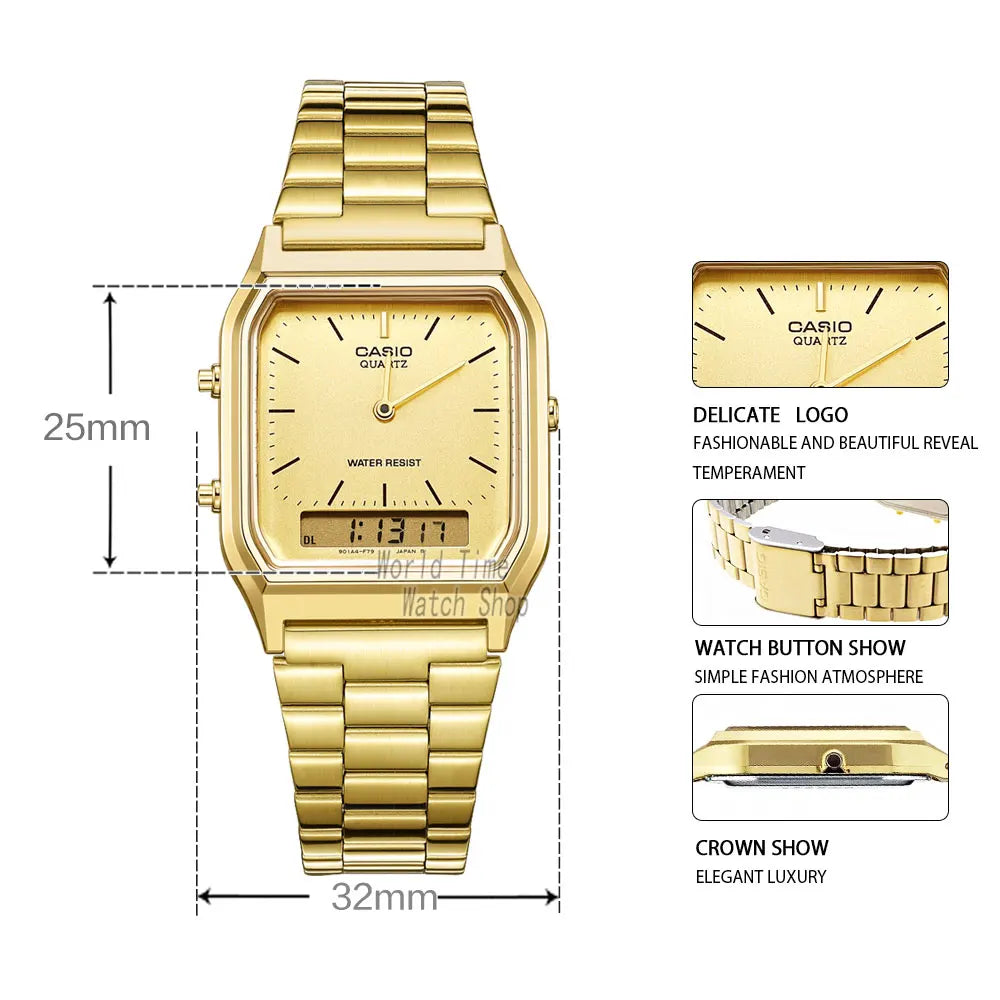 Casio Watch Gold Watch Waterproof Military Wristwatch Relogio Masculino AQ230GA9D/B