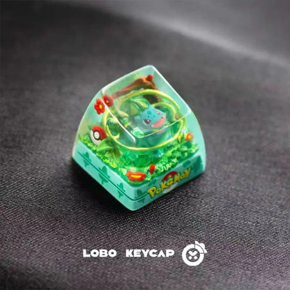 Anime Charmander Bulbasaur Resin Casting Process Mechanical Keyboard Decoration Resin Material Keycap Esc Collectble Fun Gifts