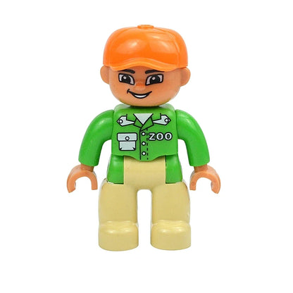Figures Dolls Big Size Building Blocks Family Action Workers Doctor Police Farmer Compatible Large Bricks Duploes Kid Toys