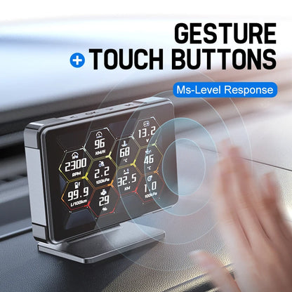 New Car Meter A91 HUD Voltage Speed RPM Turbo Oil Temp Gauge Headup Display for Car Electronicos Hud Display