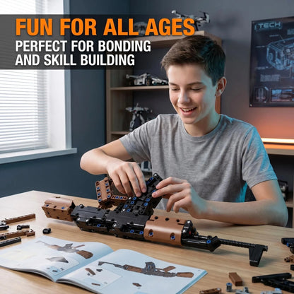 Building Blocks Gun Kar98k Sniper Rifle Type 95 Assault Rifle AK47 Military Bricks Boys DIY Assembly Toy Christmas Gift