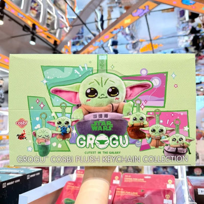 Hot Toys Star Wars Grogu Cosbi Plush Keychain Collection Blind Box Plush Pendant Decoration Doll Toy Boy's Birthday Gift