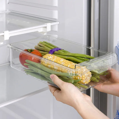 Refrigerator egg storage box, drawer style food and fruit storage box egg rack, egg holder, household plastic fresh-keeping box