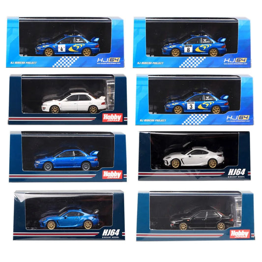 1/64 Scale Impreza WRC 1997 RAC Rally Racing #3 #4 #8 22B Sti Euro GC8 WRX P25 Car Model Diecast Toy Vehicles Hobby Japan HJ64