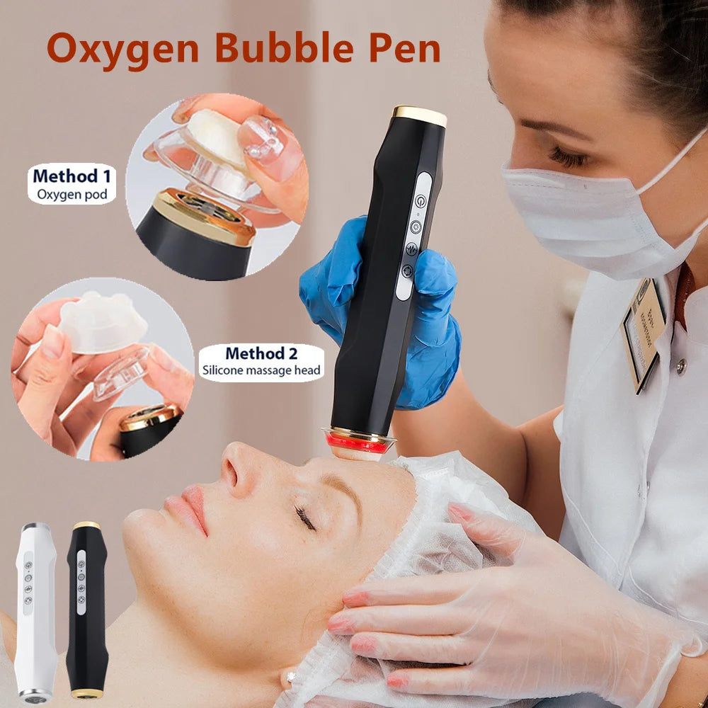 Portable Oxygen Bubble Facial Machine CO2 Bubble Pen Aqua Skin Face Cleansing SPA Beauty Device CO2 Pods Massager