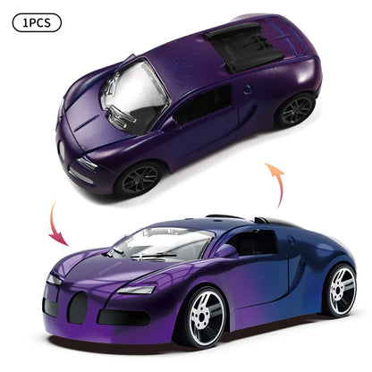 Mini Magic Water & Temp Color Change Alloy Car 1:60, Pull Back Racing Model with Durable Crash-Proof Slide for Boys Kids Gifts