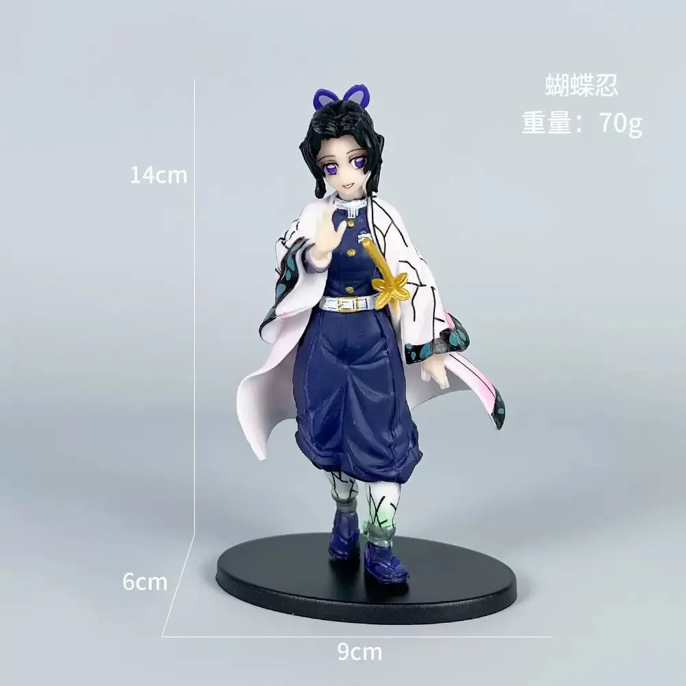 Demon Slayer Love Pillar Mitsuri Kanroji Tanjiro Figurine Friendship Outfit Model Display Cute Fun Gift for Friends