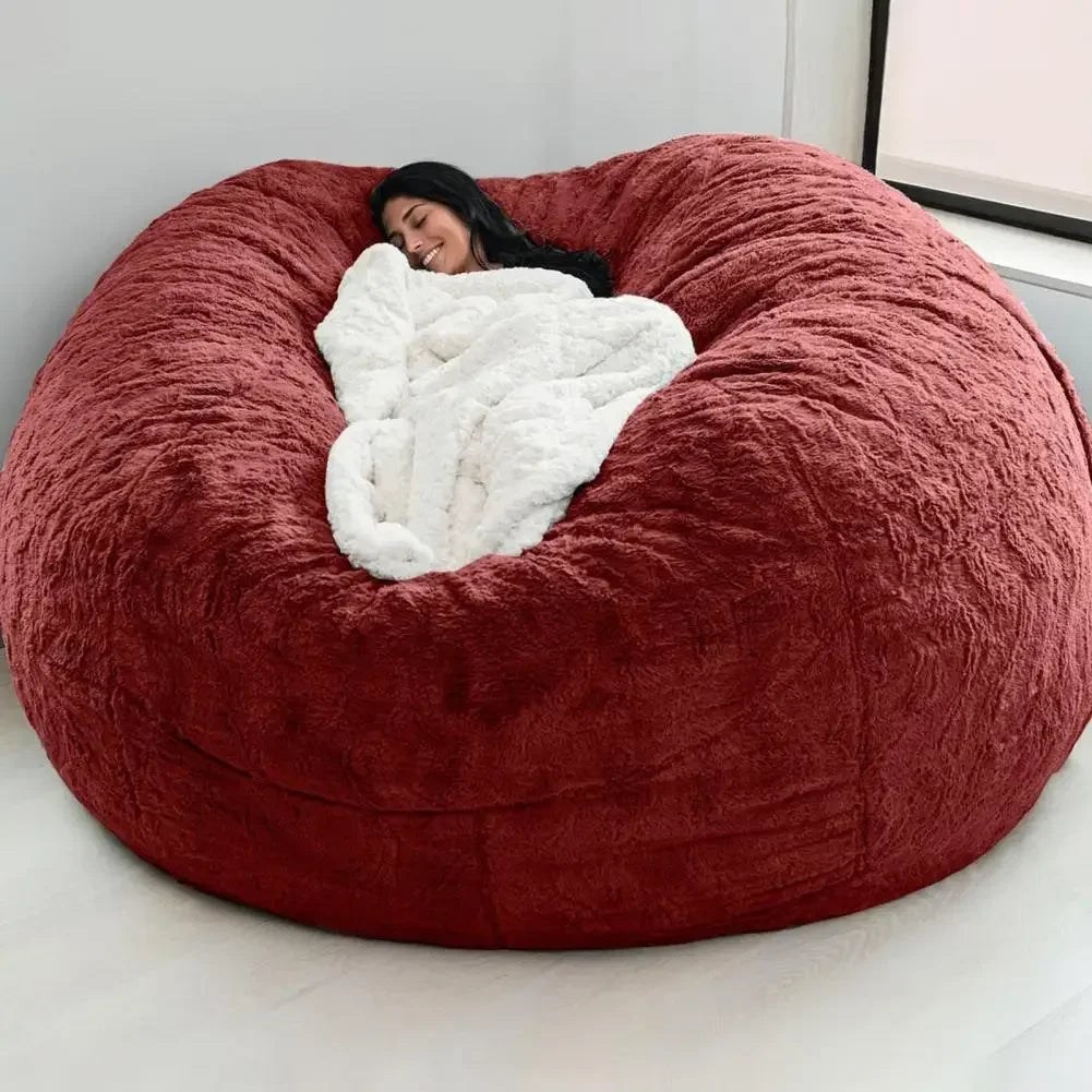 Sofa Bean Bag Flexible Bean Bag Cover Anti-fading Indoor Oversized Bean Bag Chair Cover  Dust-proof