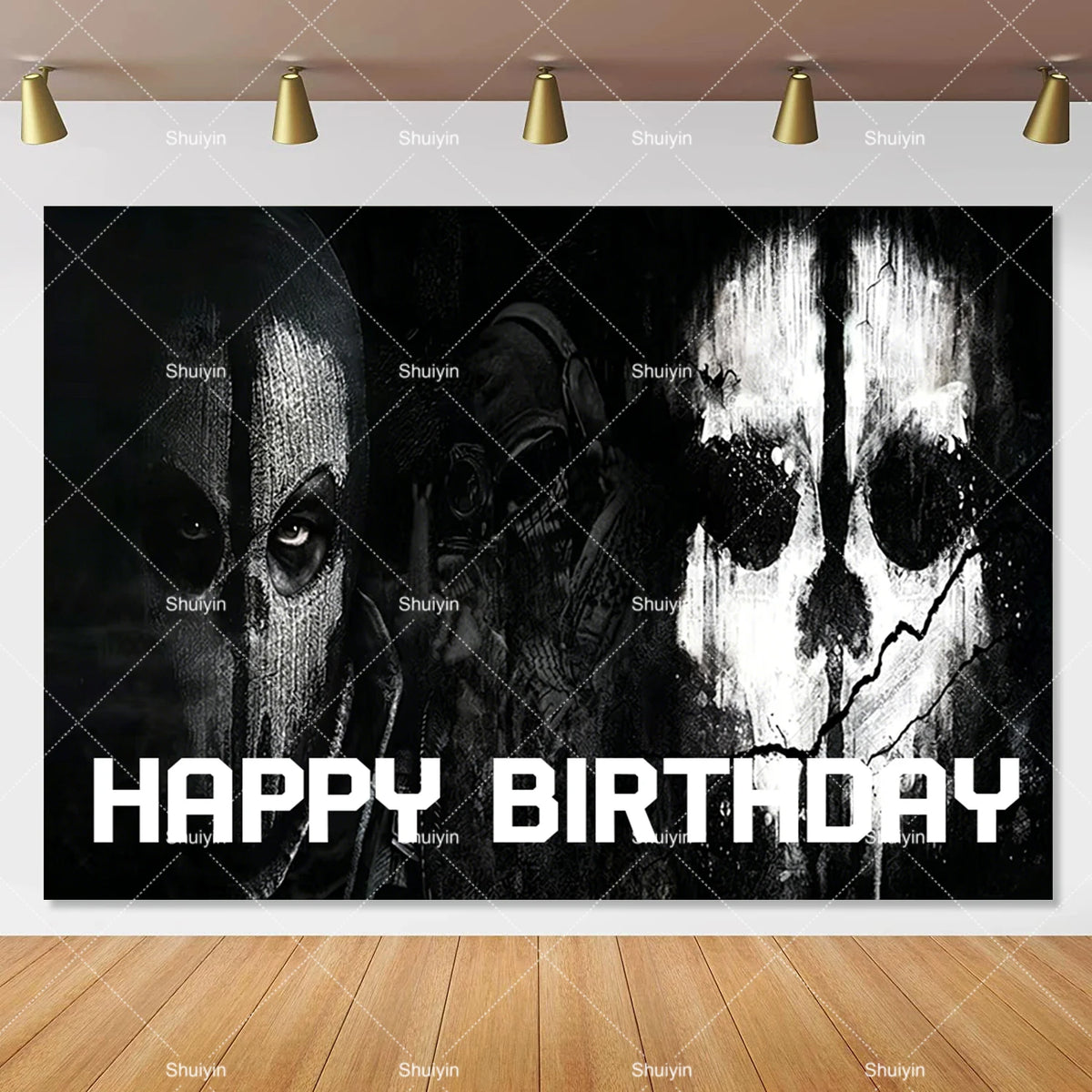 Call of Duty Theme Backdrop Kids Birthday Decorations Party Supplies Banner Poster Stimulating Game Boys Favor Gifts Photo Props