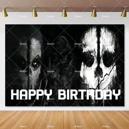 Call of Duty Theme Backdrop Kids Birthday Decorations Party Supplies Banner Poster Stimulating Game Boys Favor Gifts Photo Props