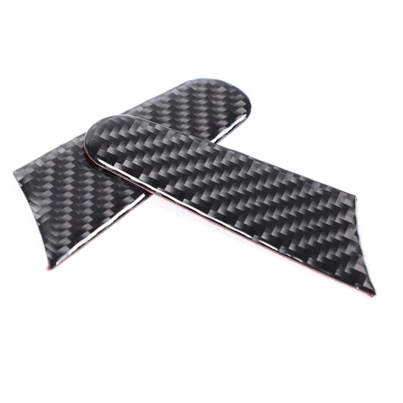 For Porsche Macan 2014-2021 Real Carbon Fiber Rearview Mirror Pillar Decoration Sticker Car Exterior Sticker Auto Accessories