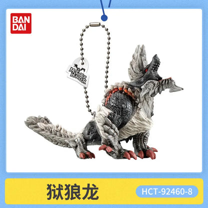 Bandai Capcom Monster Hunter Rathalos Pvc Figure Keychain Backpack Bag Pendant Collectible Hanging Charm For Adult Collectors