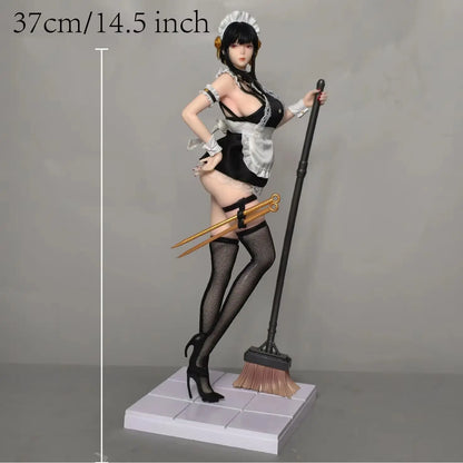 37cm 14.5 inch Anime Maid outfit Yor Forger Figures Pvc Statue Desktop Ornamen Collection Statue Model Decoration Room Desk Toys