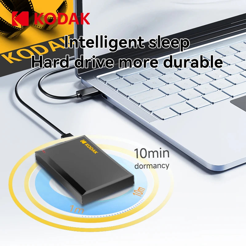 Kodak P190 Portable External Hard Drive 5Gbps 500GB 1T 2T USB3.0 Lightweight PHDD for PC Tablets PS5 XBOX Laptop Desktop