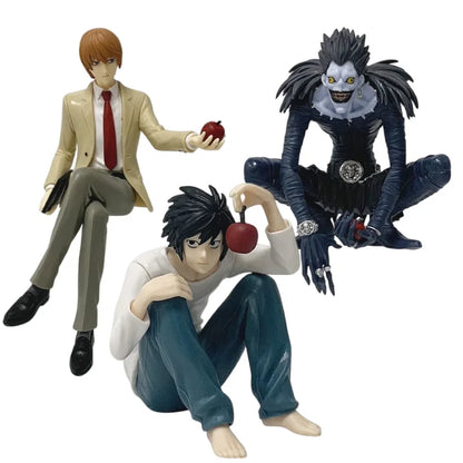 Death Note Anime 8-16cm Figure L Lawliet Ryuk Holding Apple Model for Halloween Ornament Figurine Fans Collection Christmas Gift