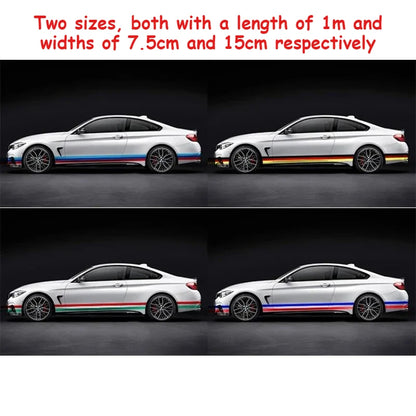 1M Pesonalized Car Sticker ThreeColored For Germany Italy French Russia National Flag Sticker Body Vinyl Decal  Styling Stickers