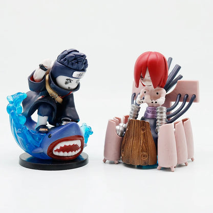 Hot Bandai Naruto Shippuden Akatsuki Series Anime Figure Peripheral, Naruto Trendy Doll, Creative Desktop Orname Surprise Gifts