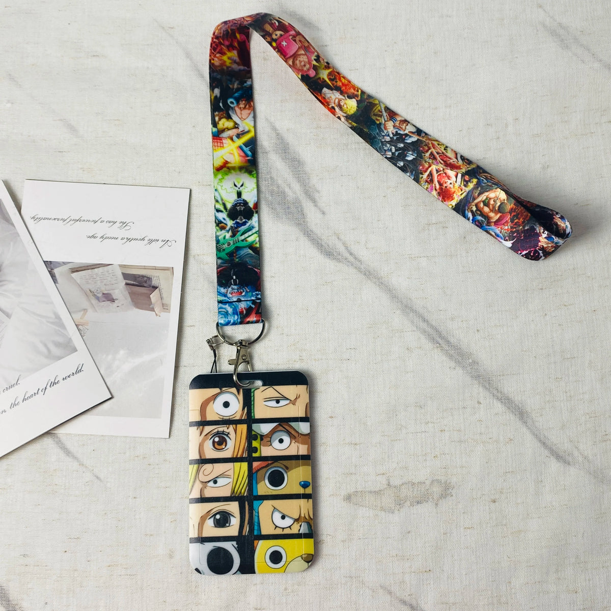 Anime Cartoon Credential Holder Keychains Neck Lanyard For Pass Card Anime Credit Card Holder Keychain Straps Wholesale