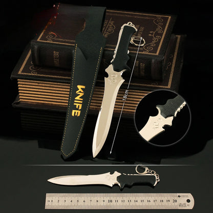 18CM Resident Evil Leon Scott Kennedy Weapon Combat Tactical Knife Game Periphery Full Metal Model Collectible Ornaments Boy Toy