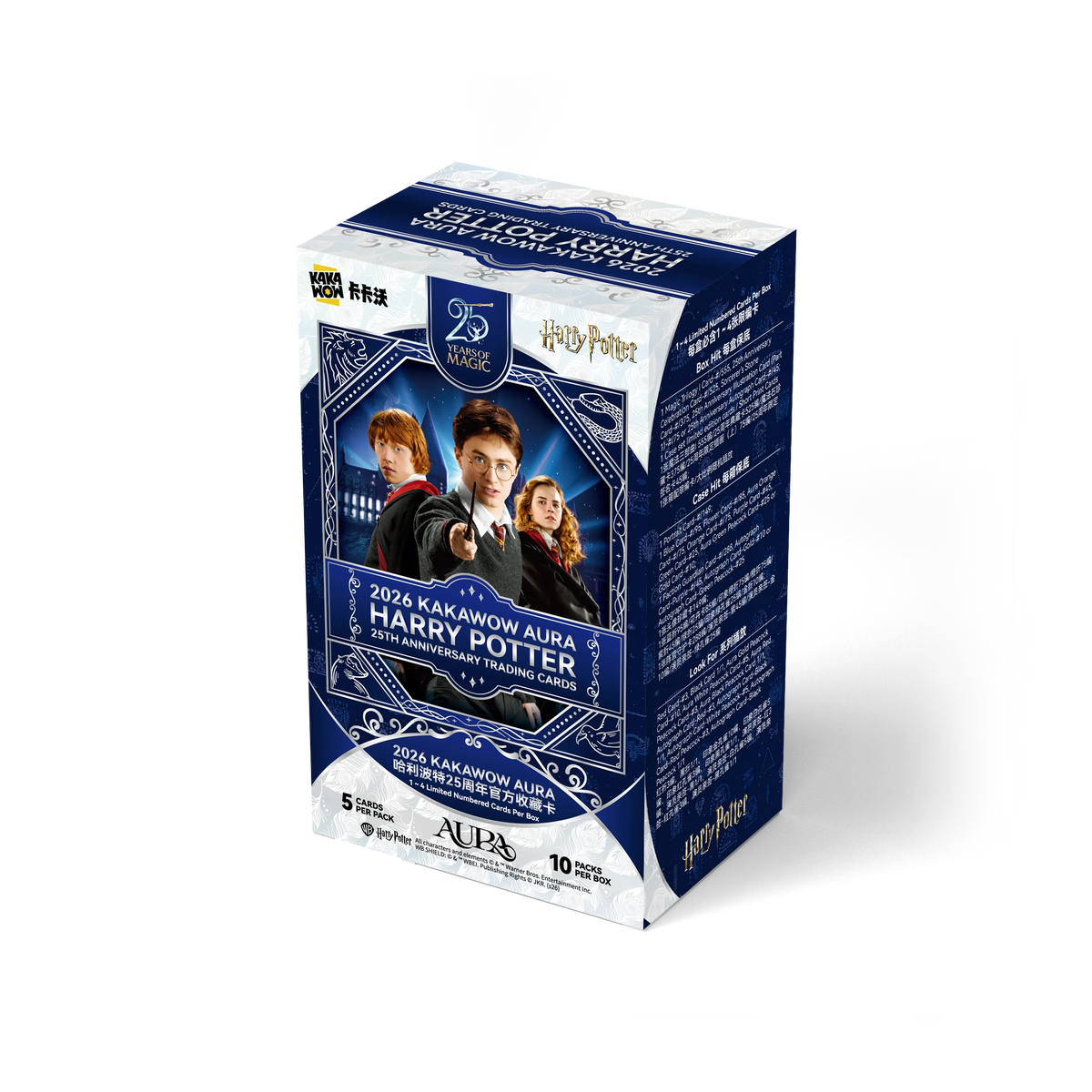 KAKAWOW 2026 AURA Harry Potter 25th Anniversary Trading Cards and BLASTER